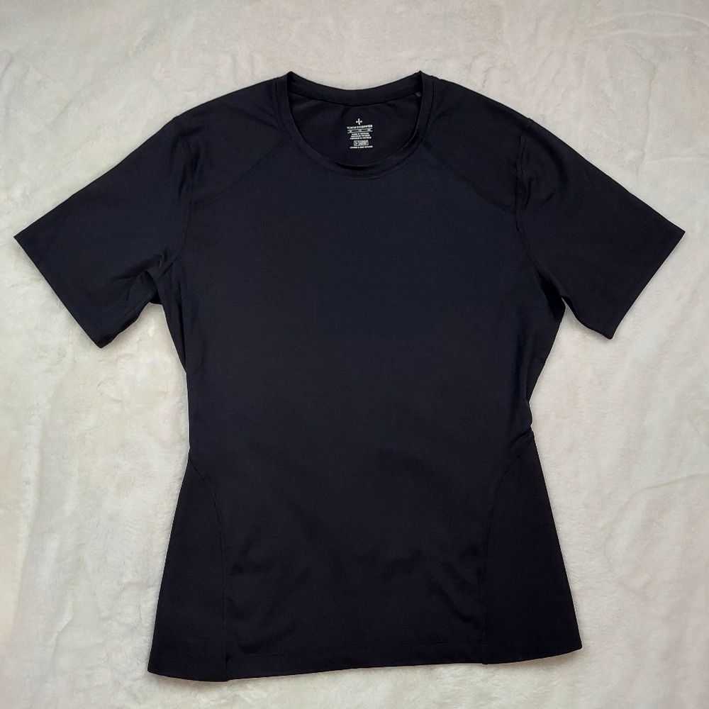 Tommie Copper Black Short Sleeve Crew Neck Copper & Zinc Infused Znergy Size XL